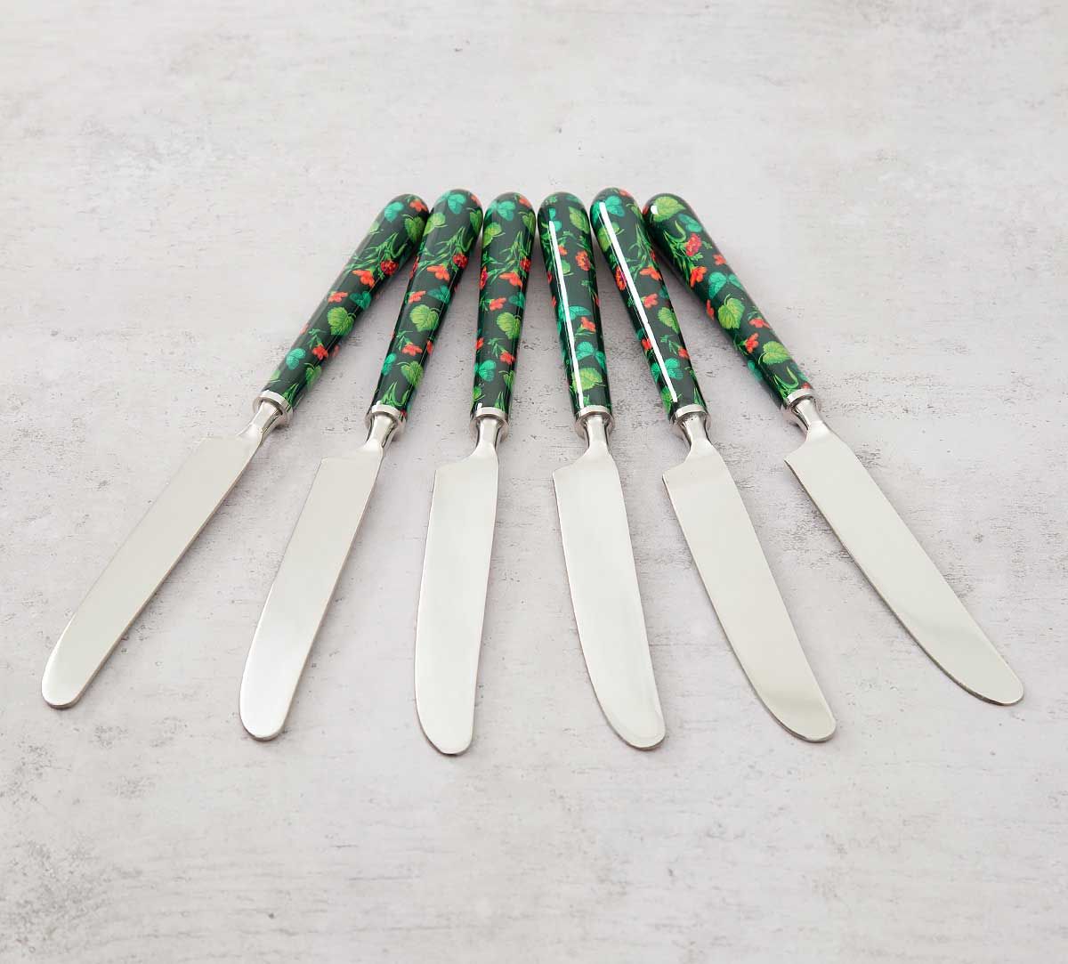 India Circus Fluttering Extravagance Butter Knife Set of 6
