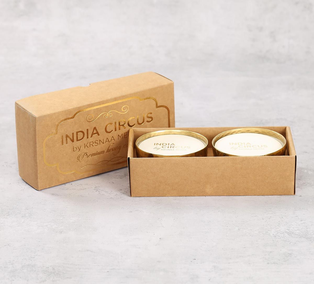 India Circus Gold Vanilla Bean Scented Bowl Candle