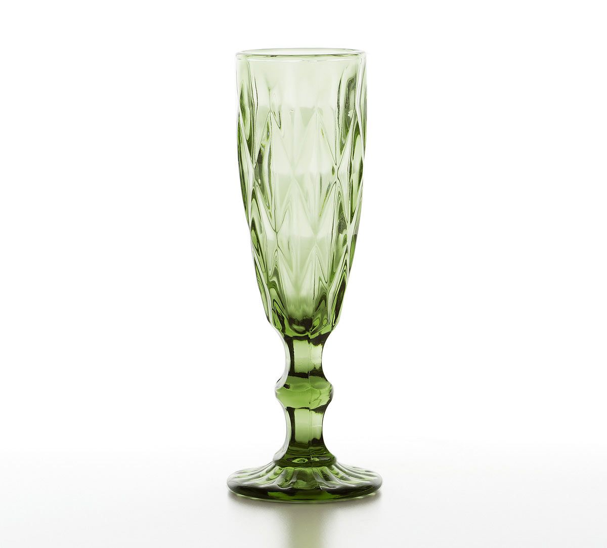 India Circus Green Orchid Champagne Glass