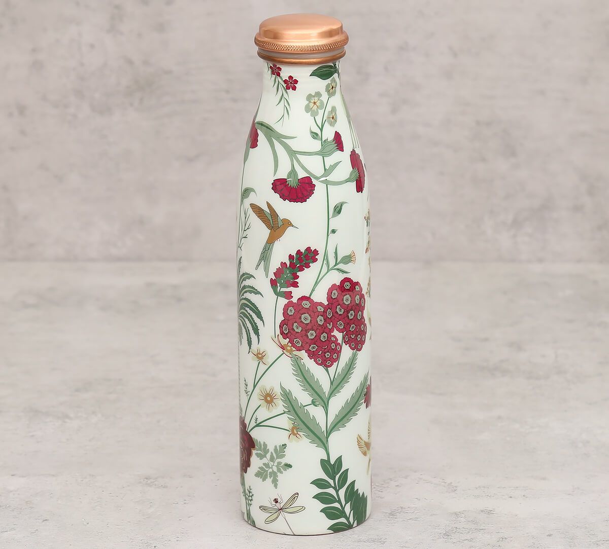 India Circus Grey Floral Galore Copper Bottle