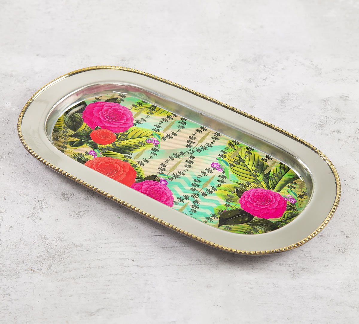 India Circus Herbs of Captivation Steel Serving Tray