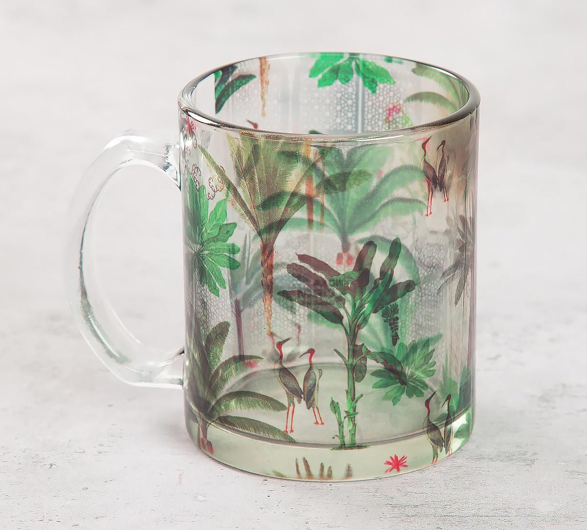 India Circus Heron's Garden Glass Mug