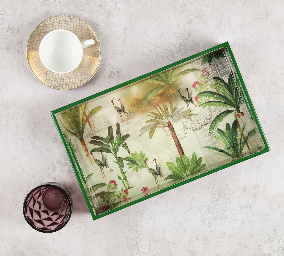 India Circus Heron's Garden Rectangle Serving Tray