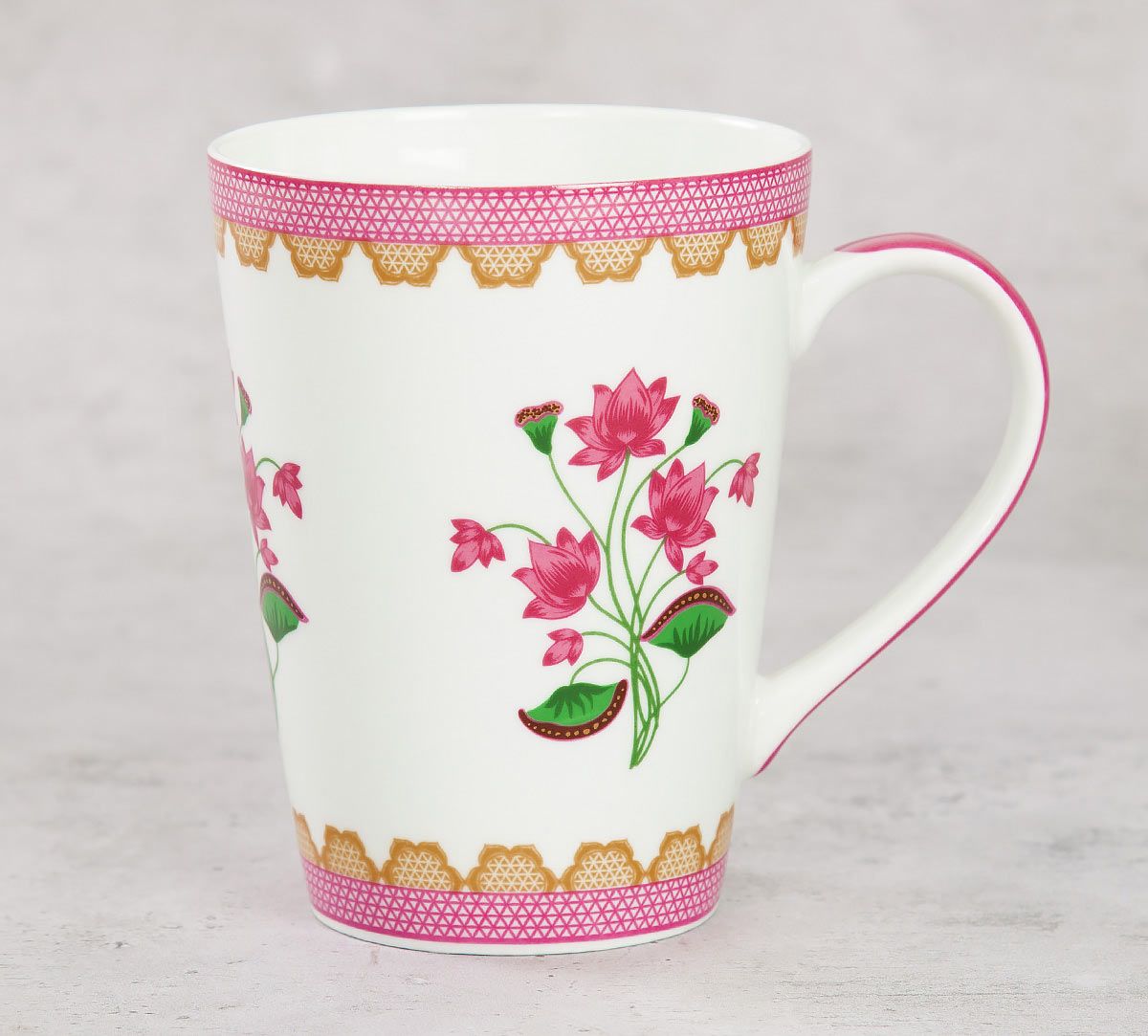 India Circus Lattice Lotus Coffee Mug