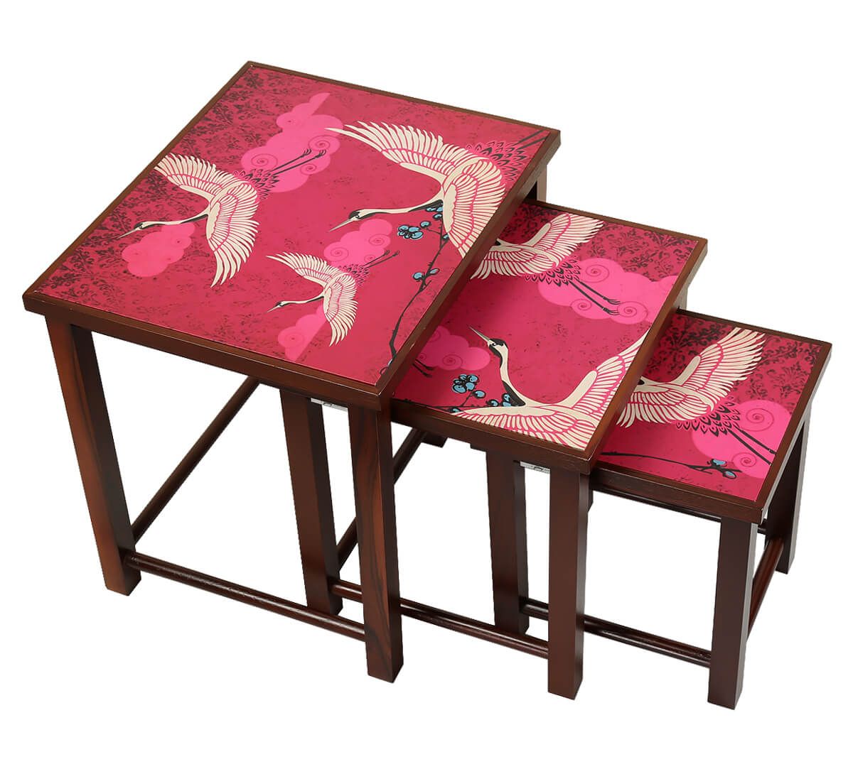India Circus Legend of the Cranes Nested Table