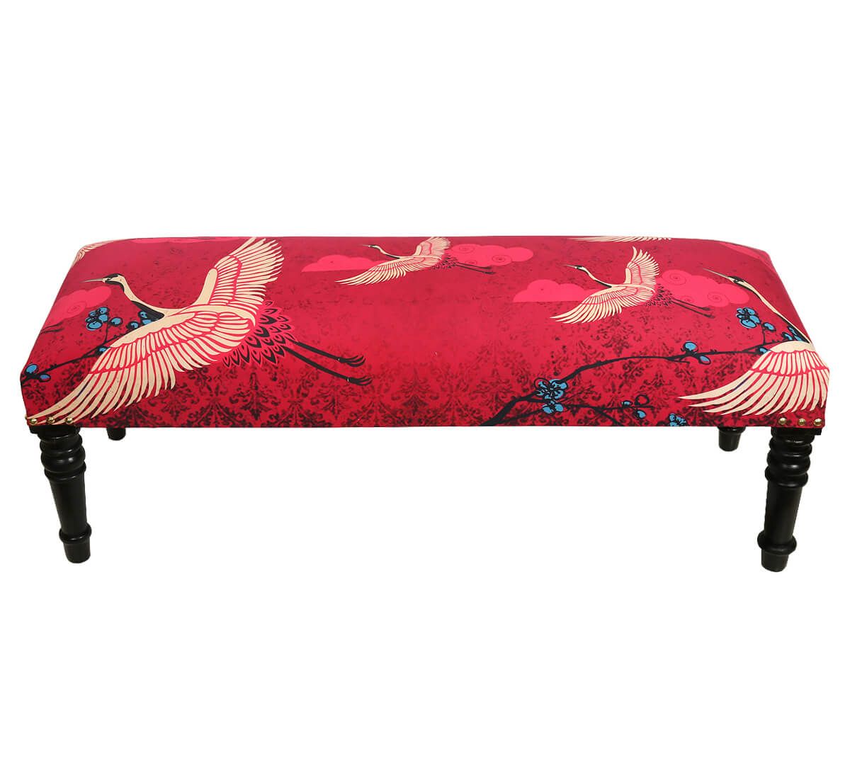 India Circus Legend of the Cranes Wooden Bench