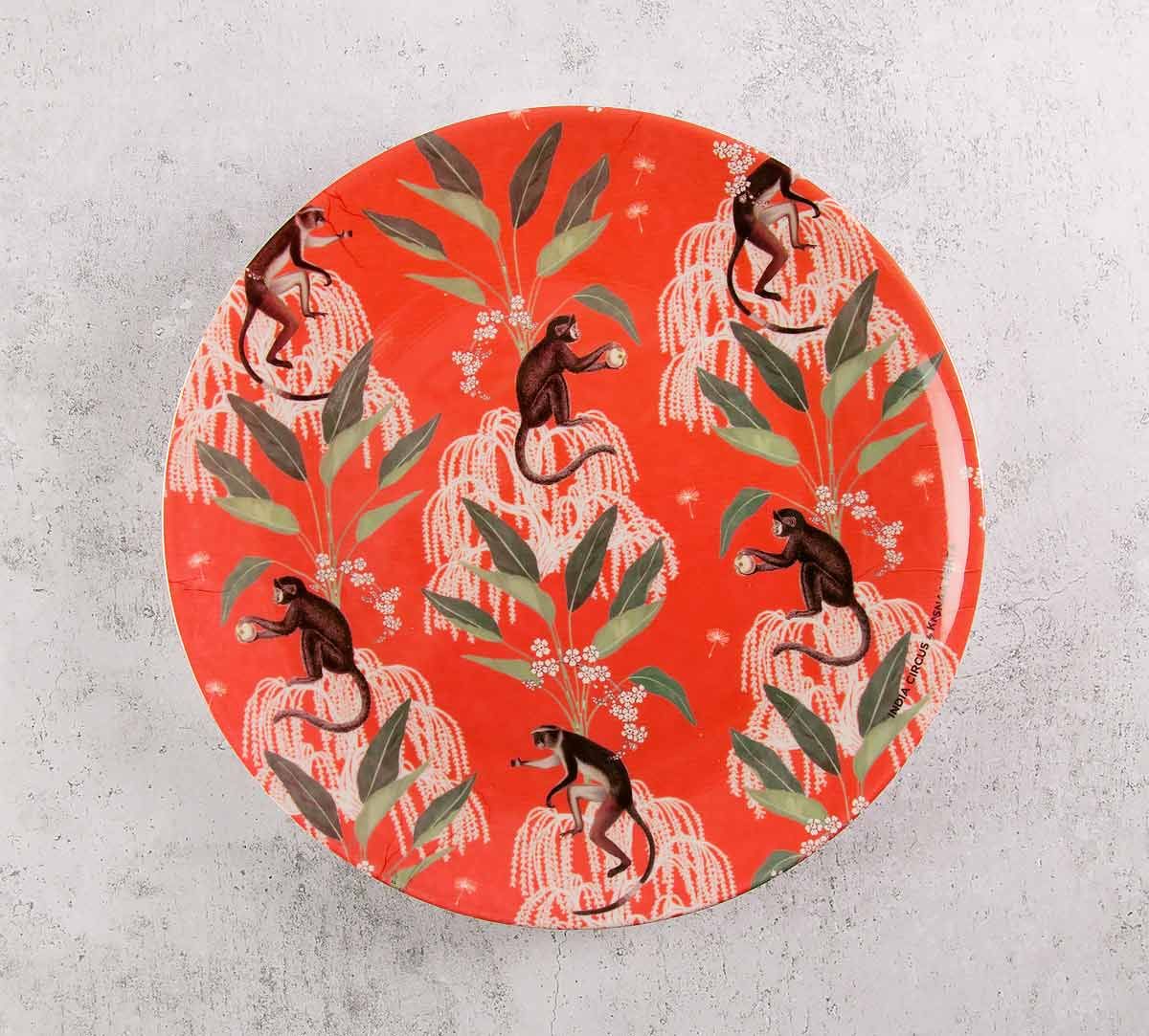 India Circus Monkey Games 8 inch Decorative and Snacks Platter