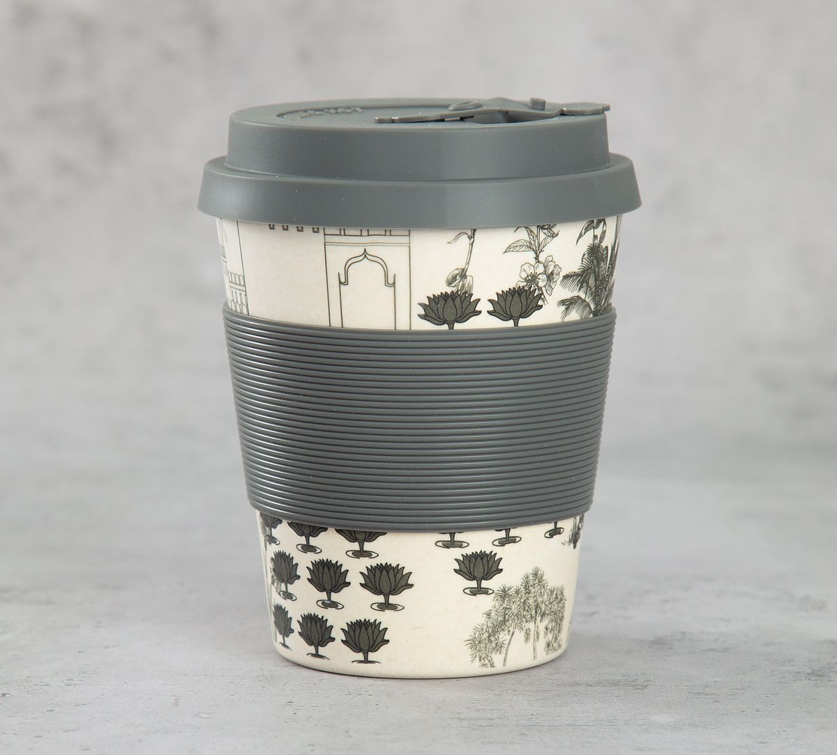 India Circus Monochrome Palatial Courtyard Bamboo Frankie Cup