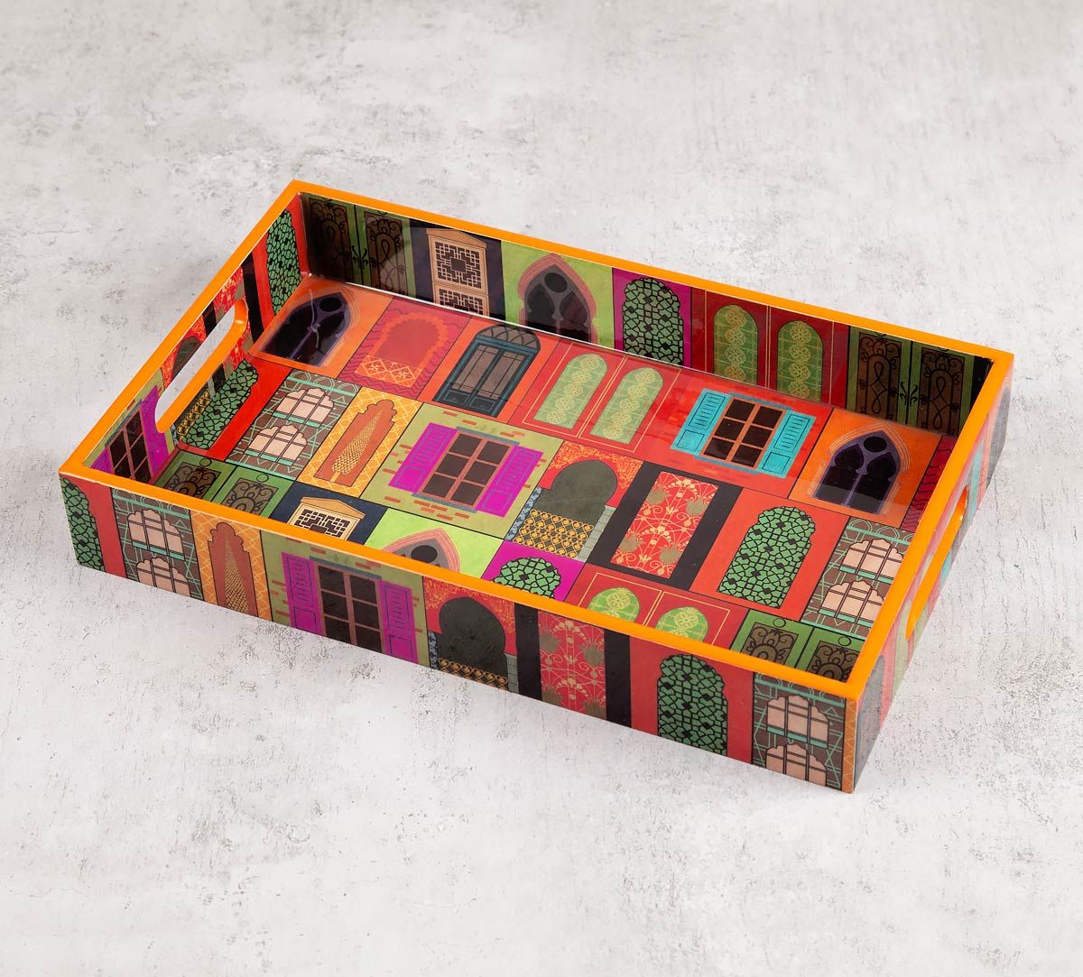 Shop for rectangle wood serving tray online | India Circus