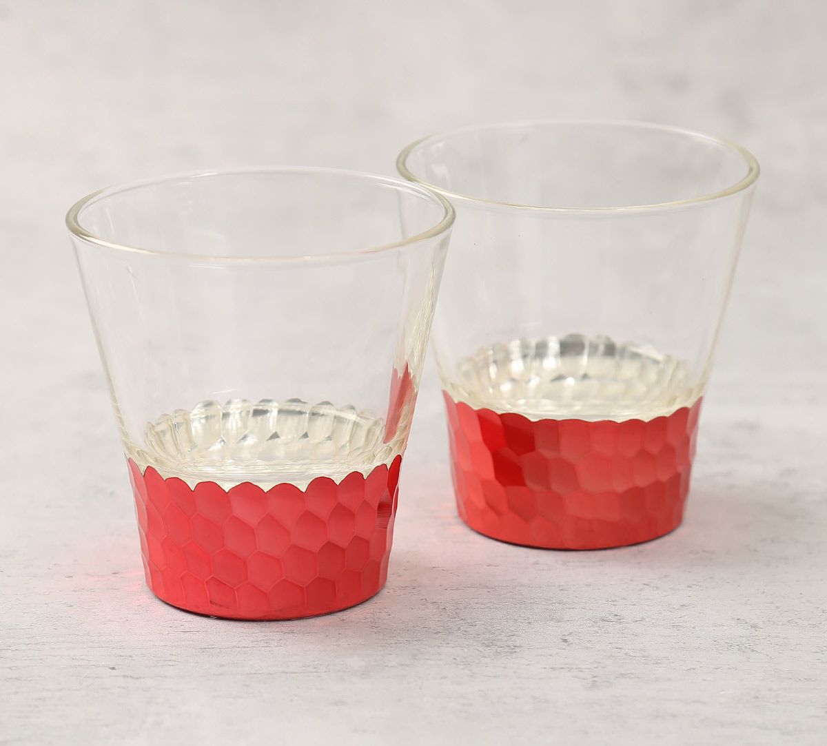 India Circus Pink Honeycomb Juice Glass (Set of 2)