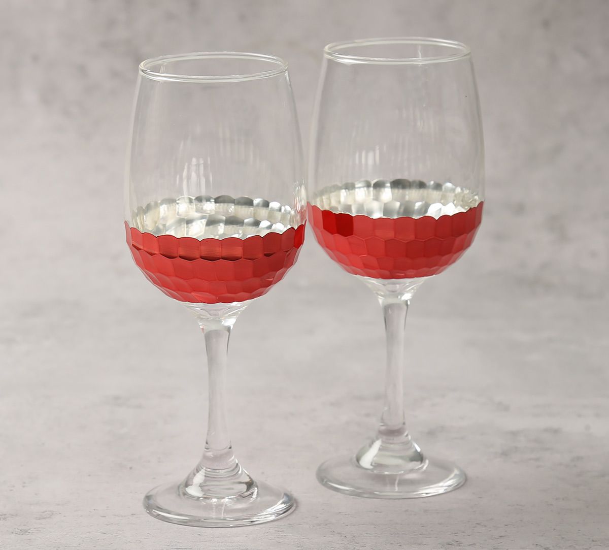 India Circus Pink Honeycomb Wine Glass (Set of 2)