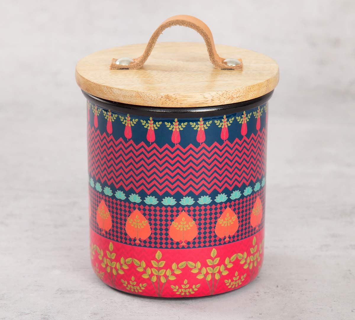 India Circus Placid Patterns Cookie Jar