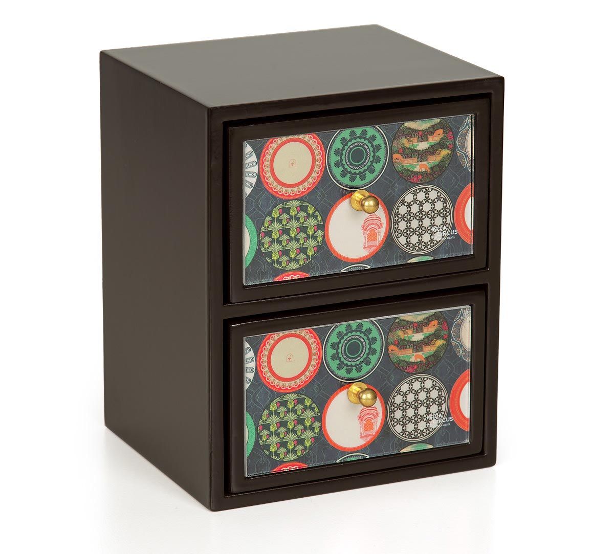 India Circus Platter Portrayal Chest of Drawer