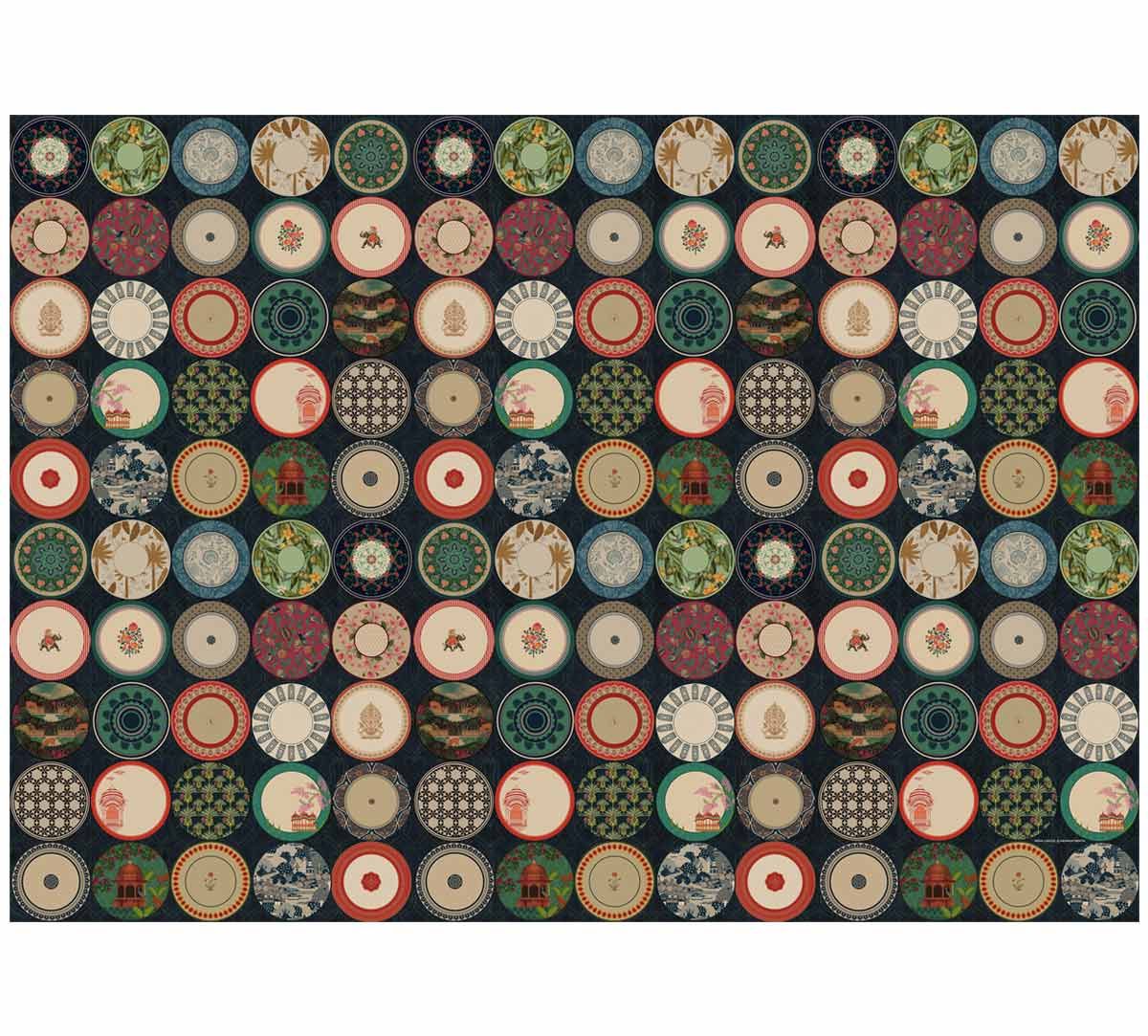 India Circus Platter Portrayal Gift Wrapping Paper