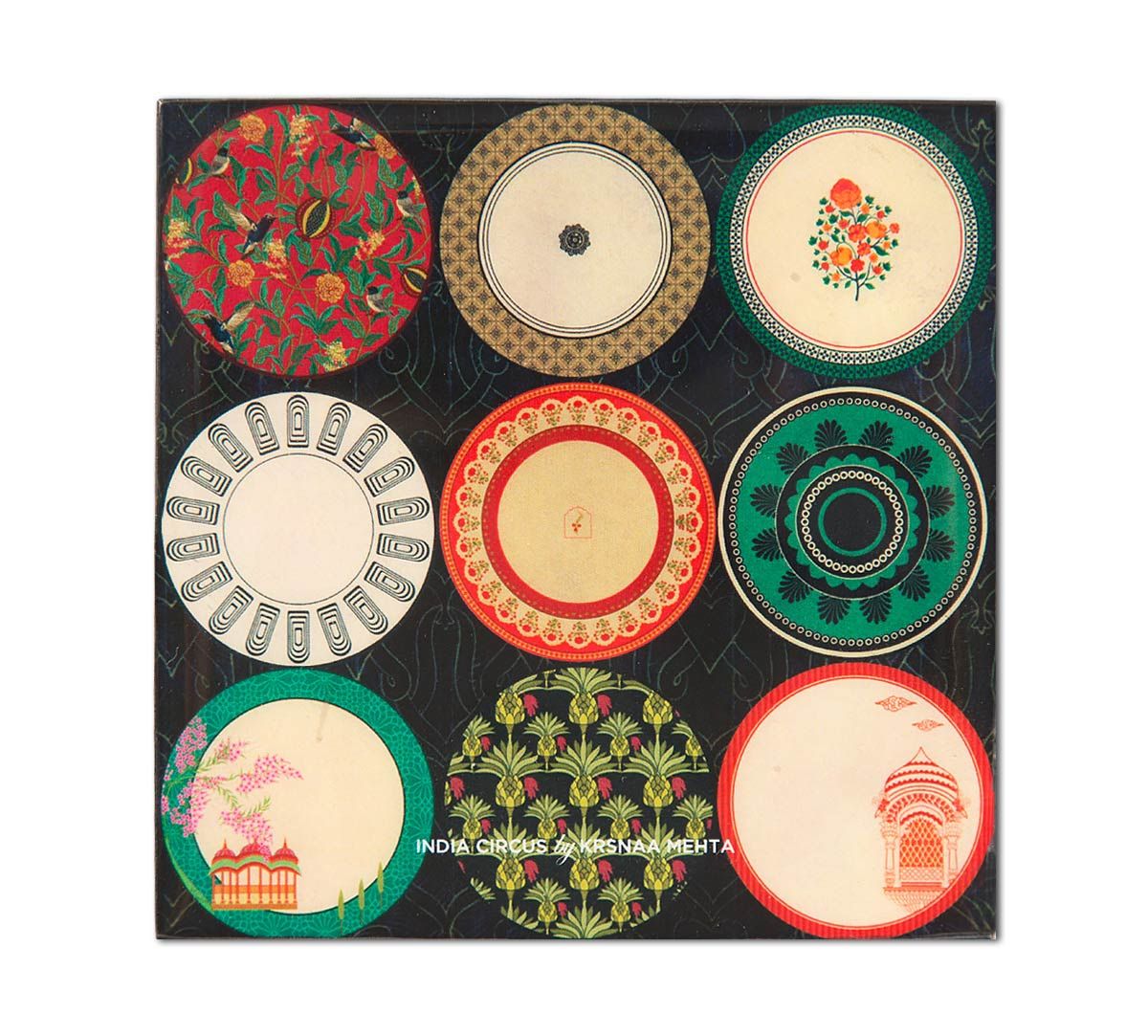 India Circus Platter Portrayal Table Coaster