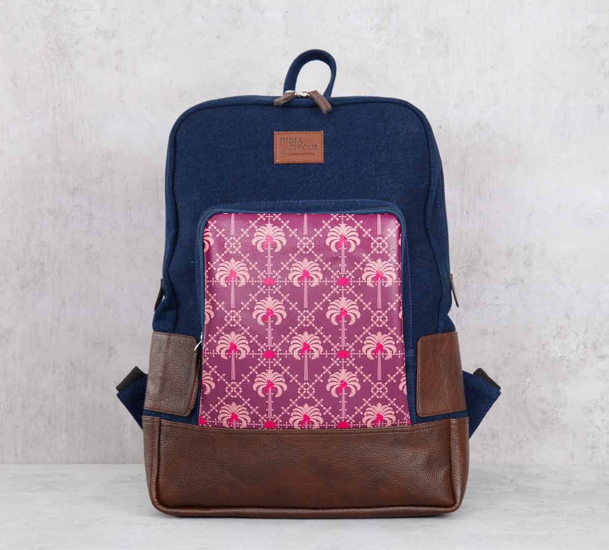 India Circus Poly Palmeria Denim Backpack