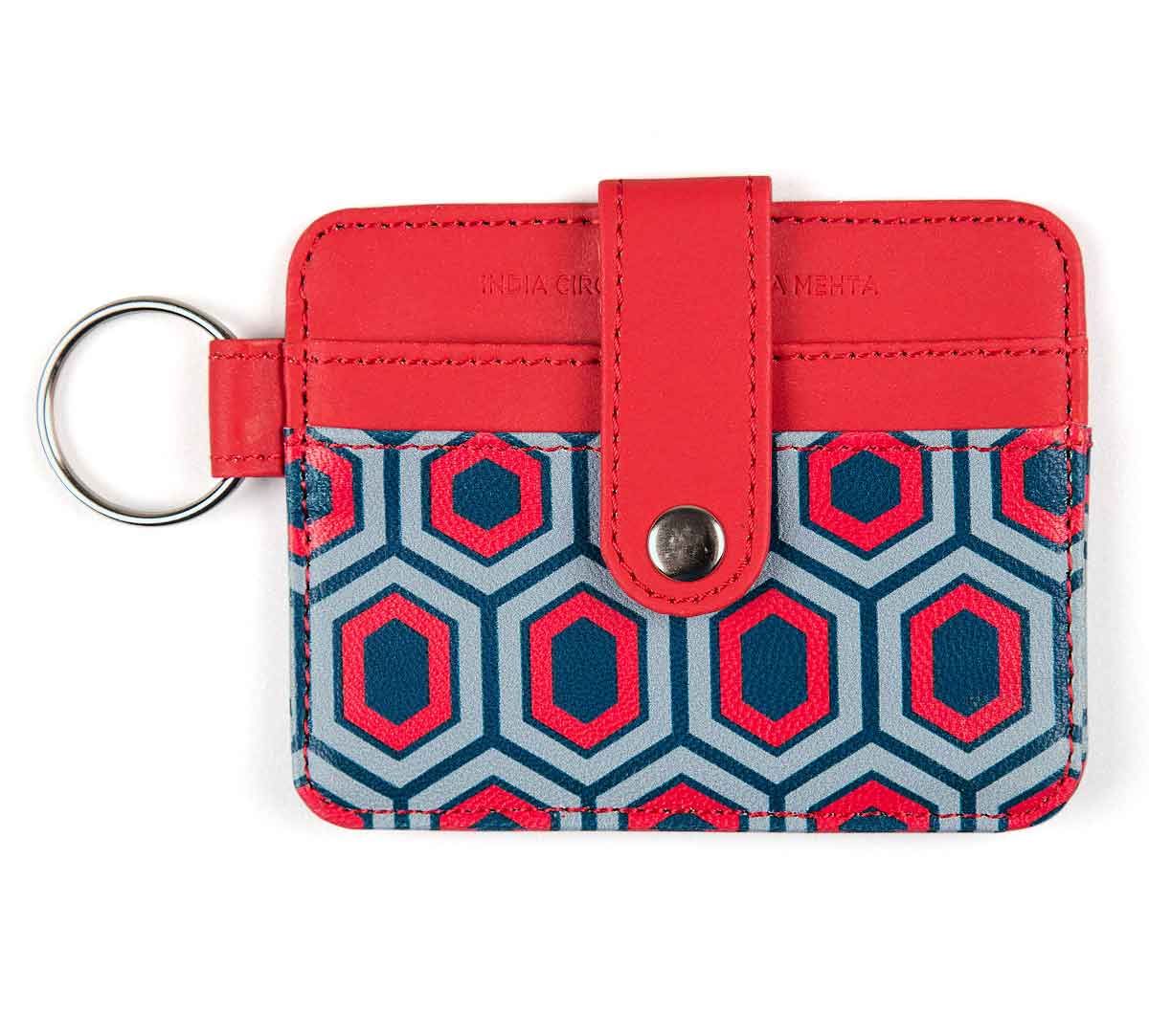 India Circus Prismatic Hexagons Keychain Card Holder