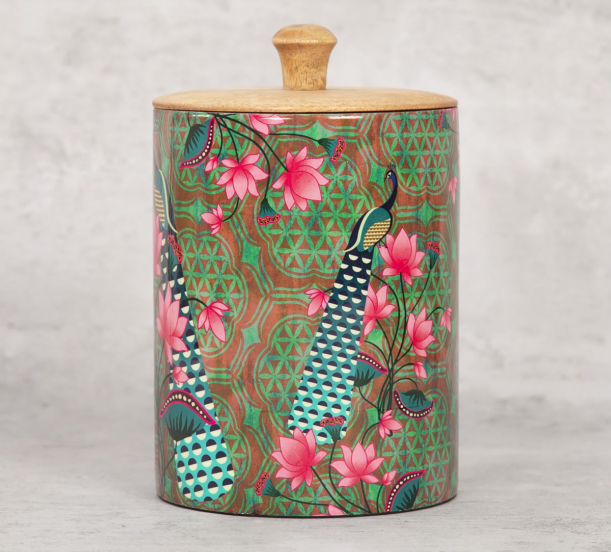 India Circus Realm of Pride Medium Wooden Jar