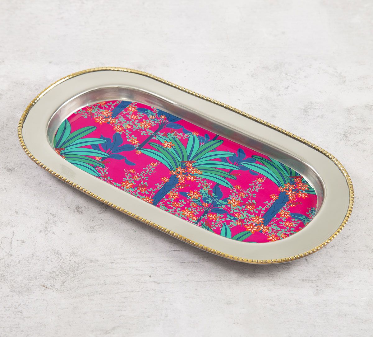 India Circus Royal Palms Steel Serving Tray