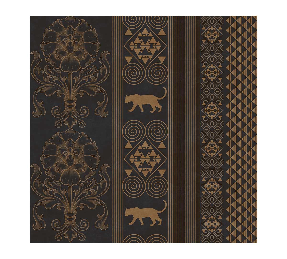 India Circus Shimmering Scriptures of the Jaguar Wallpaper