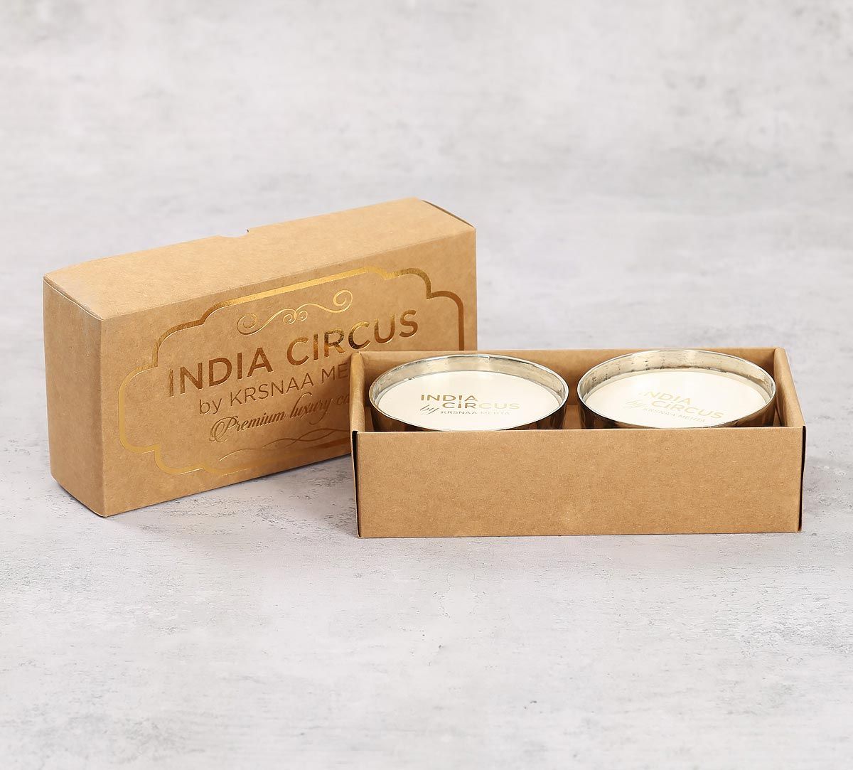India Circus Silver Apple Cinnamon Scented Bowl Candle