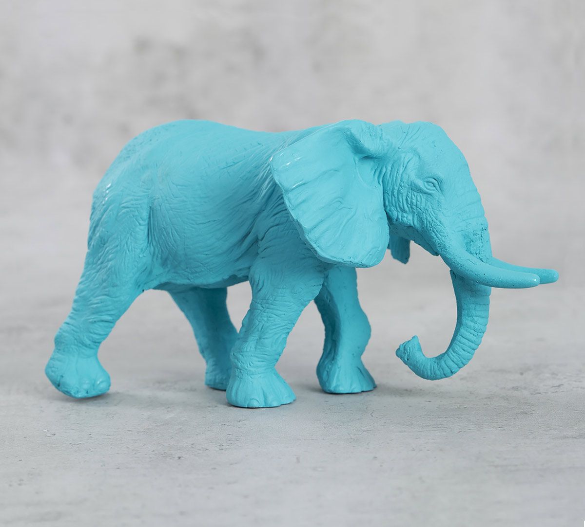 India Circus Sky Blue Baby Elephant Figurine