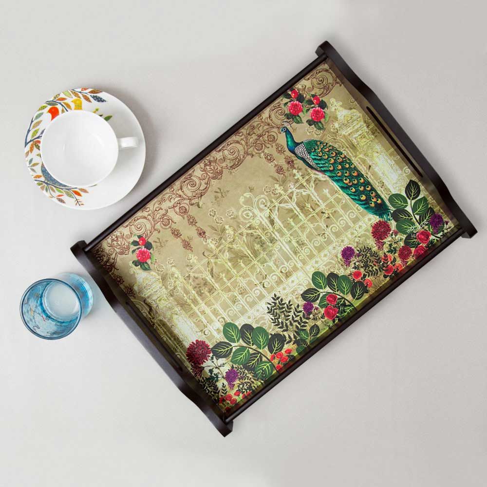 India Circus Song of the Peacock Tray