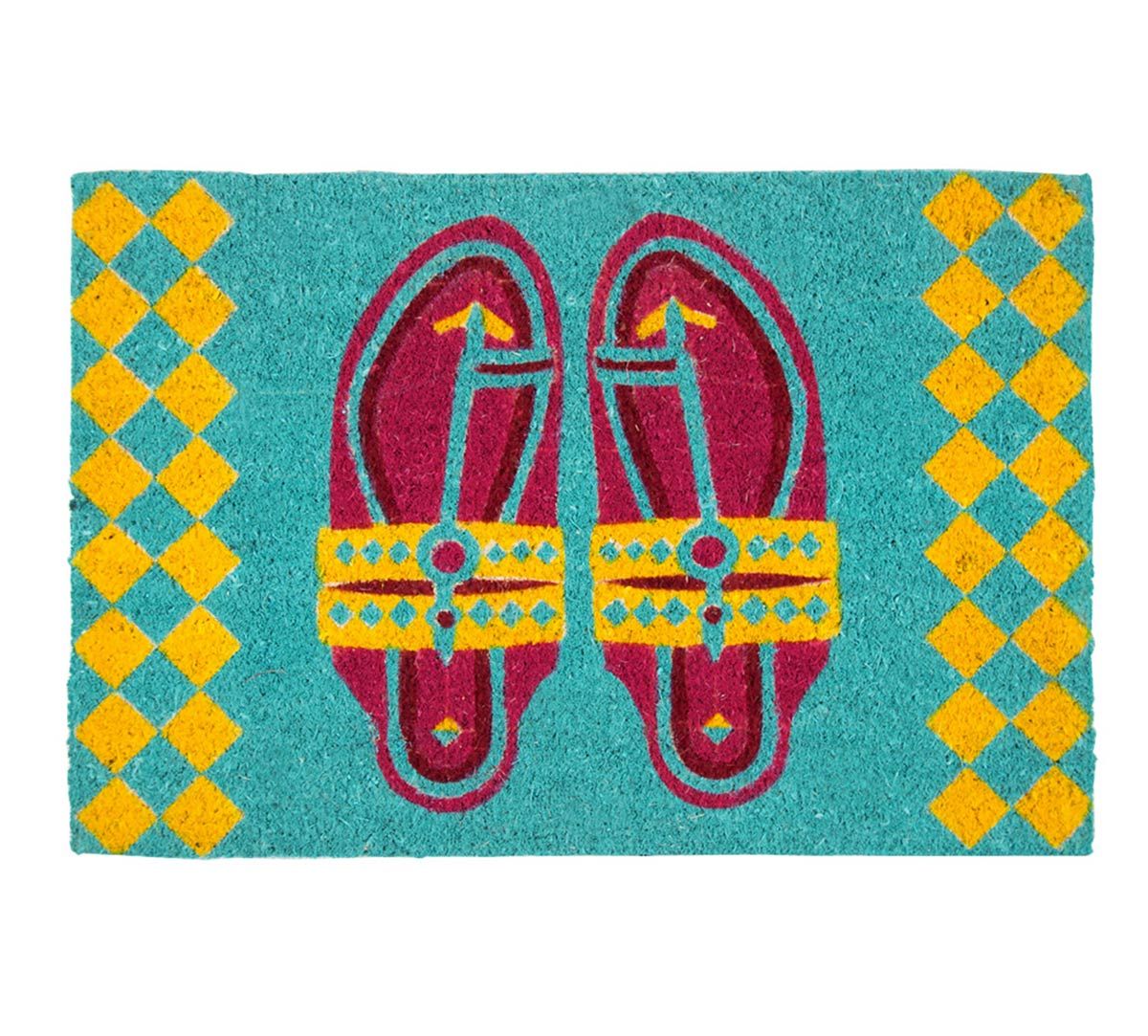 India Circus by Krsnaa Mehta Step in Style Teal Doormat
