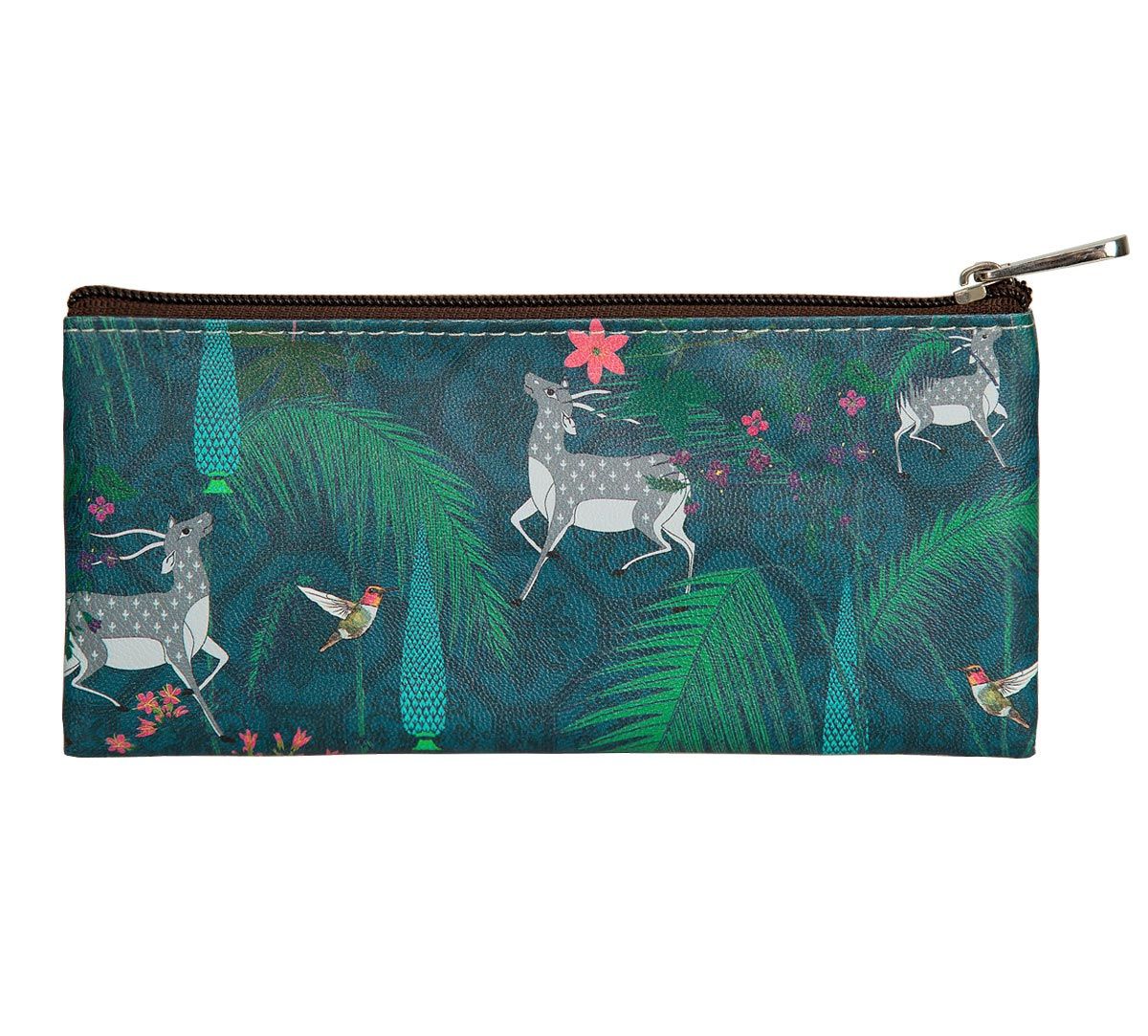 India Circus Teal Forest Fetish Small Utility Pouch
