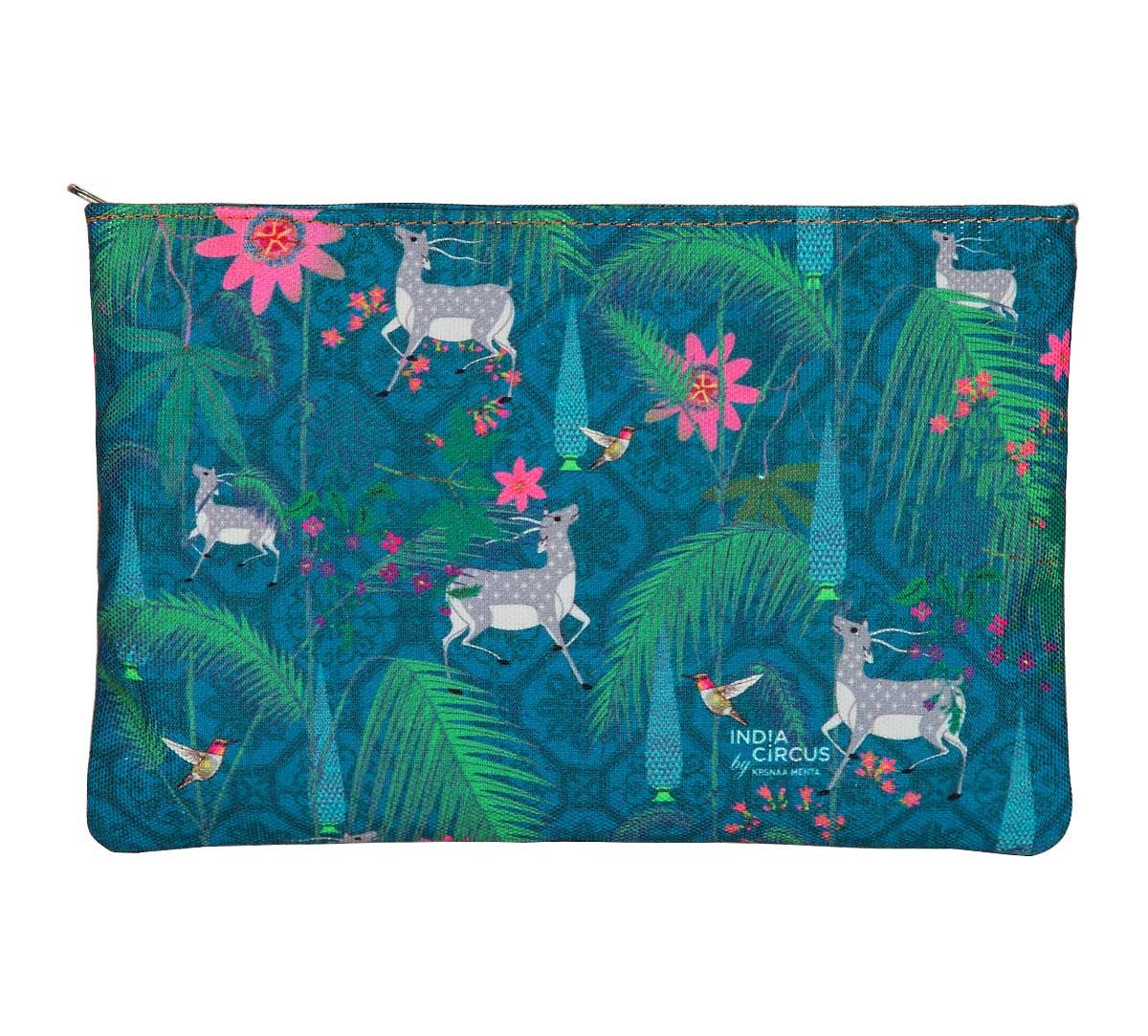 India Circus Teal Forest Fetish Utility Pouch