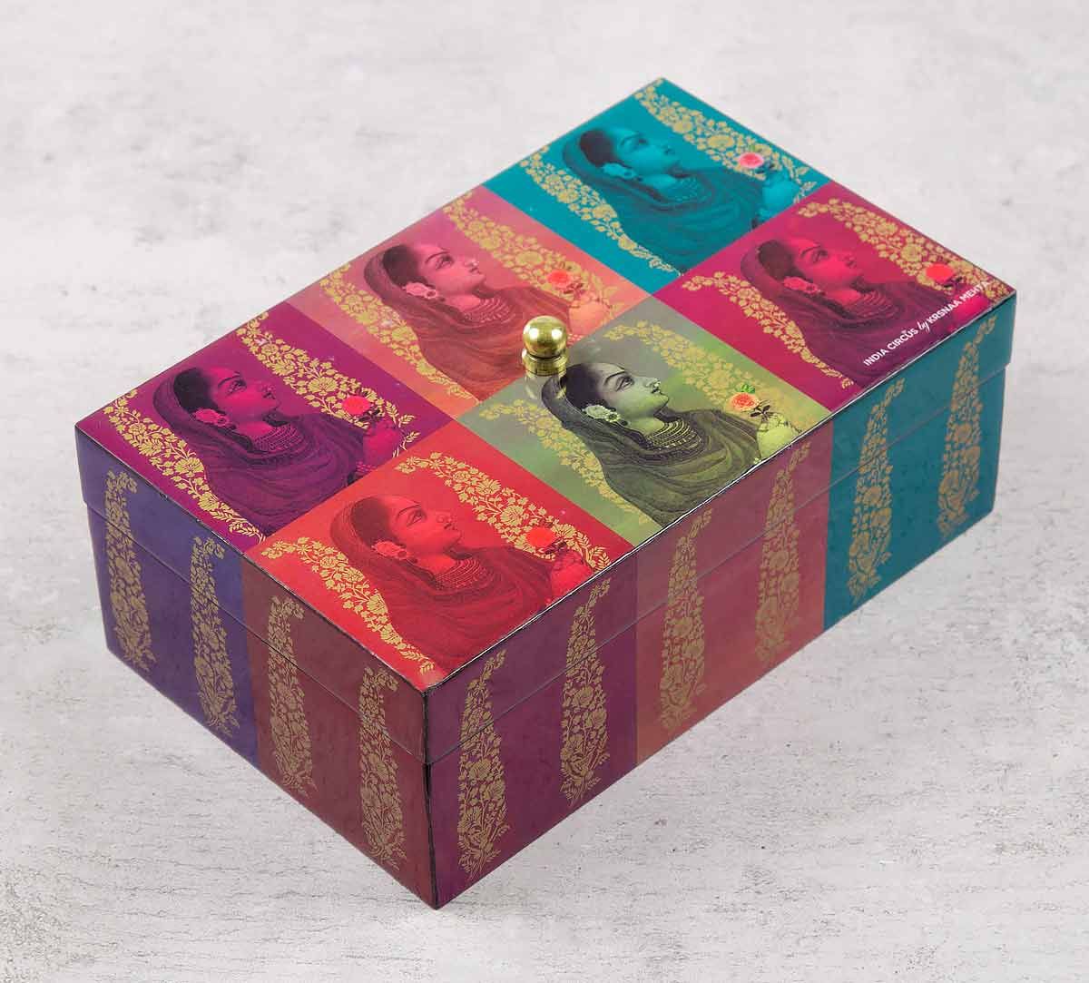 India Circus Tinted Queen Enameled Storage Box