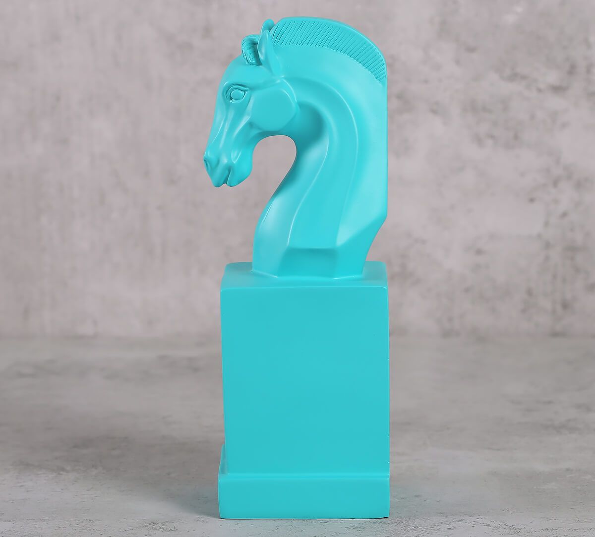 India Circus Turquoise Horse Head Figurine
