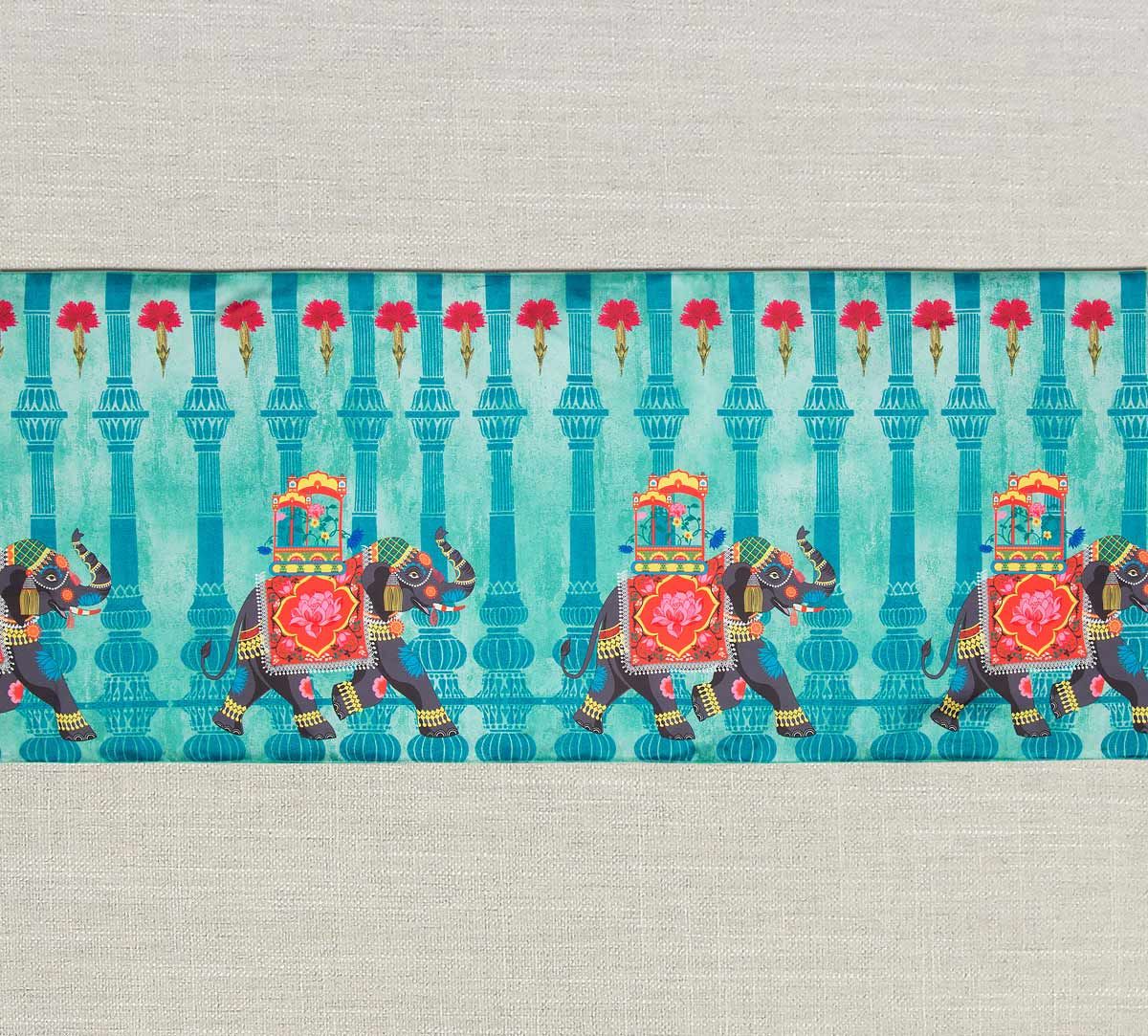 India Circus Tusker Chariot Bed and Table Runner