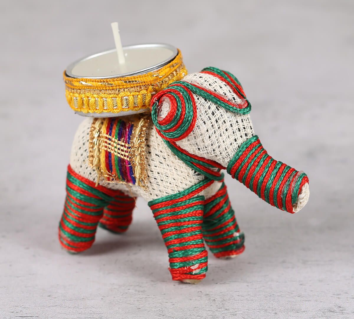 India Circus Tusker Tea Light Holder