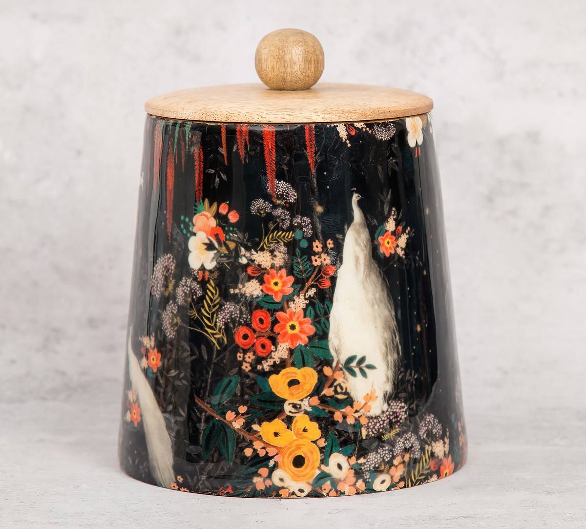 India Circus Vintage Spring Wooden Jar