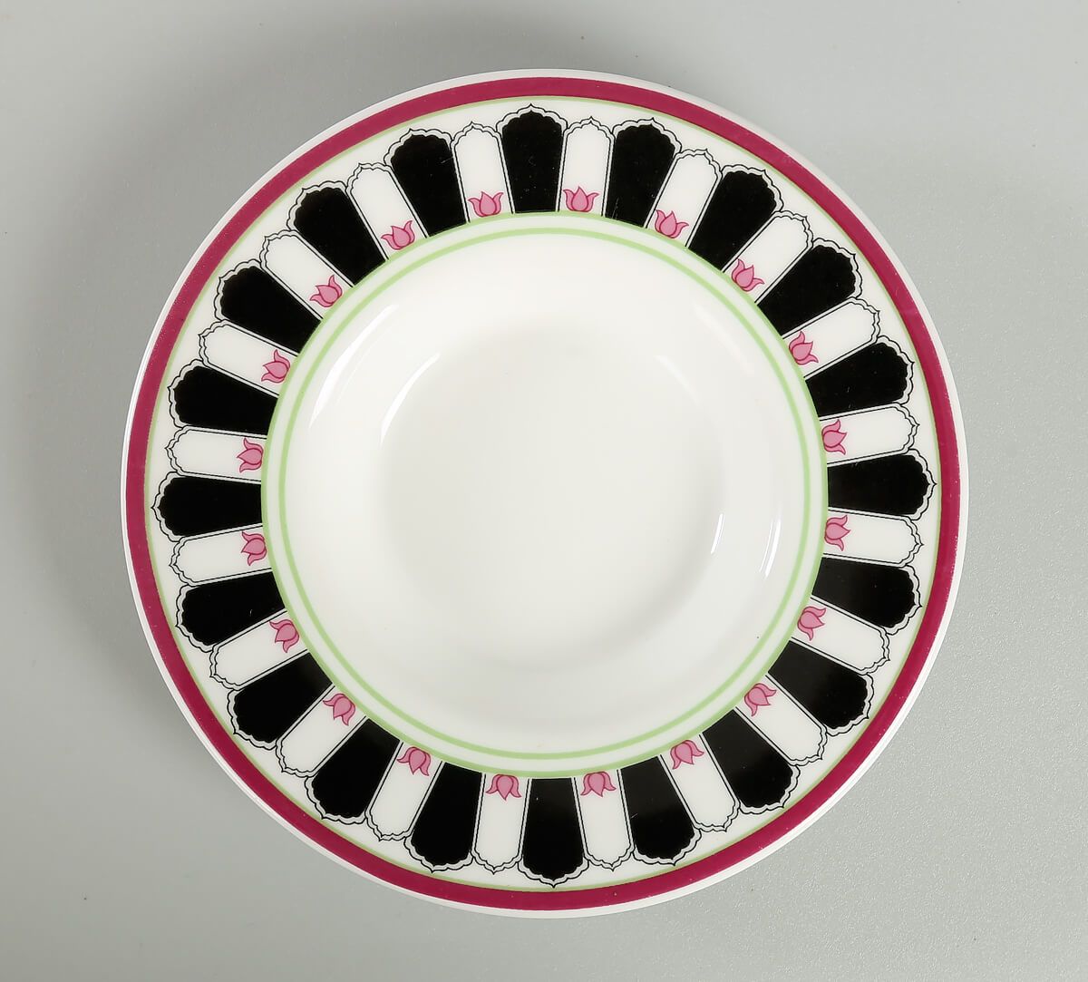 India Circus Appliqued Harmony Cup and Saucer (Set of 6)