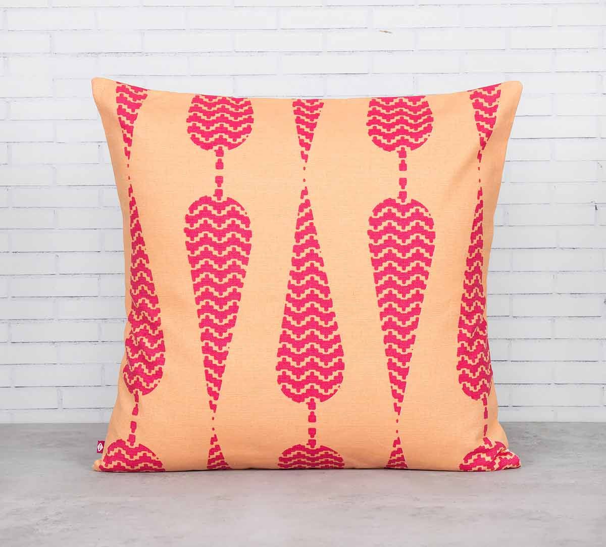 India Circus Conifer Spades fuchsia Pink Cotton Cushion Cover