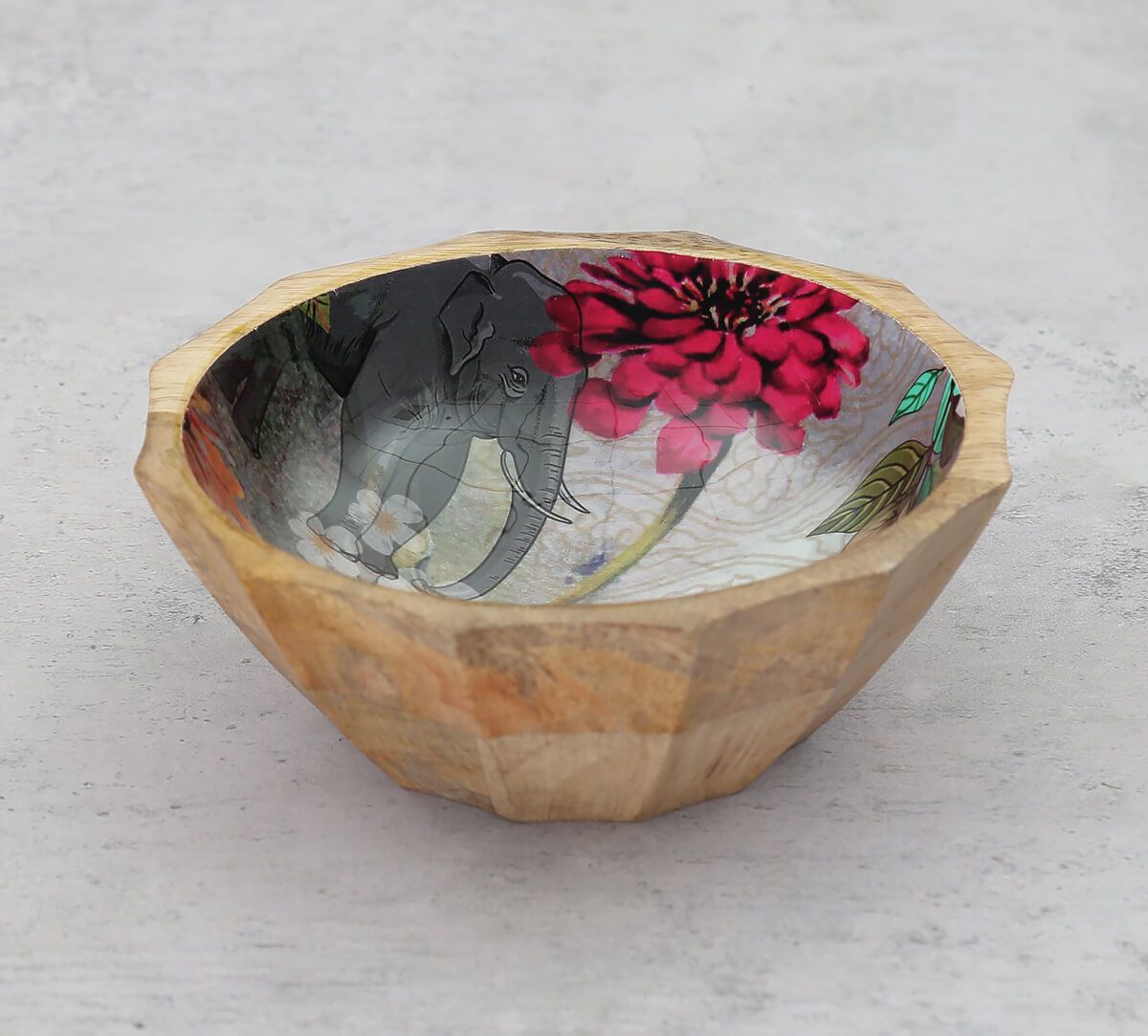 India Cricus by Krsnaa Mehta March Of The Blossoms Small Wooden Bowl