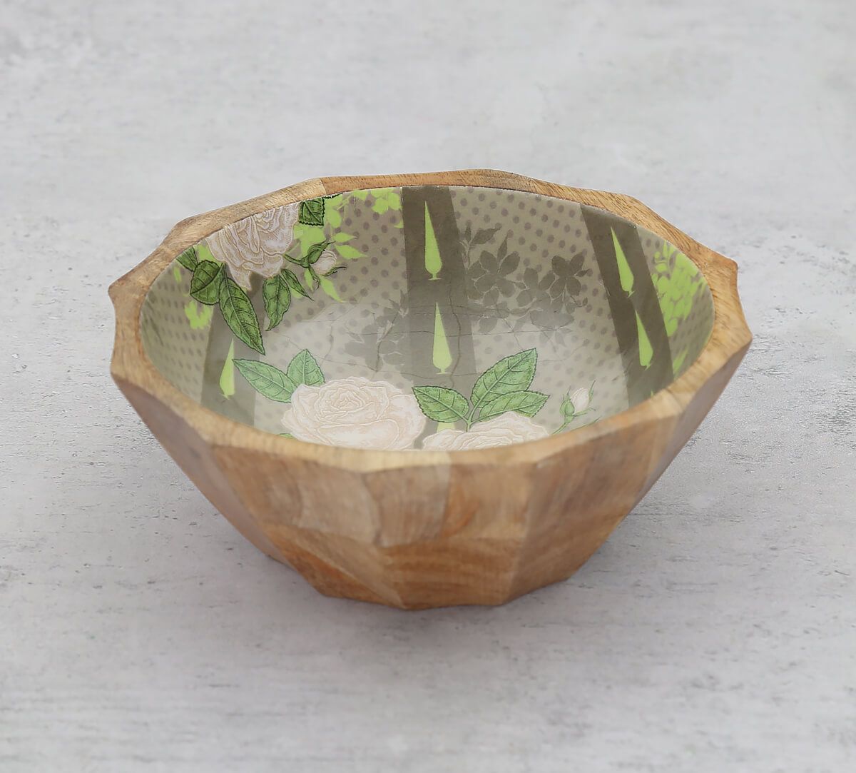 India Cricus by Krsnaa Mehta Rose Alba's Tenor Small Wooden Bowl