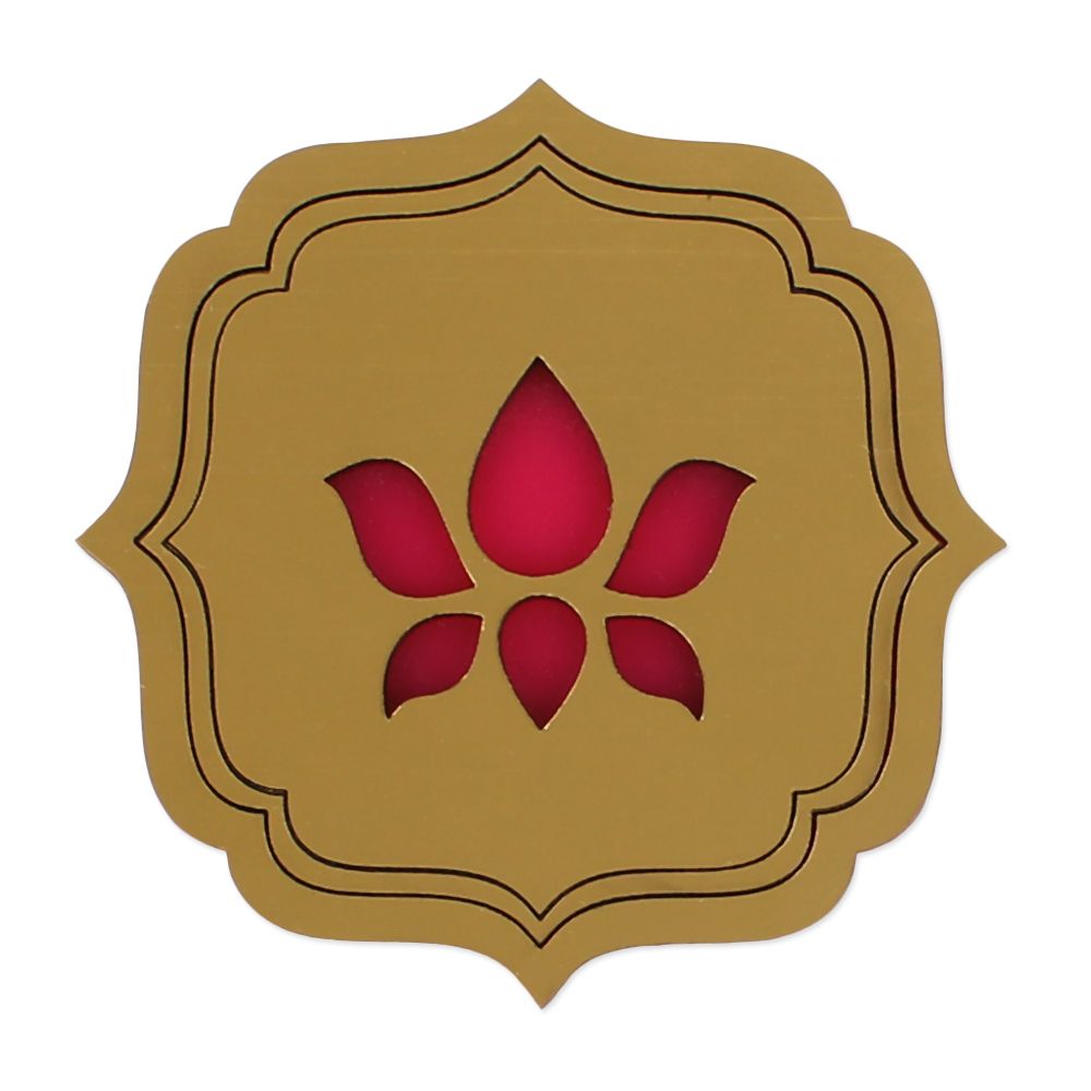 Mahogany Wink Lotus Coasters