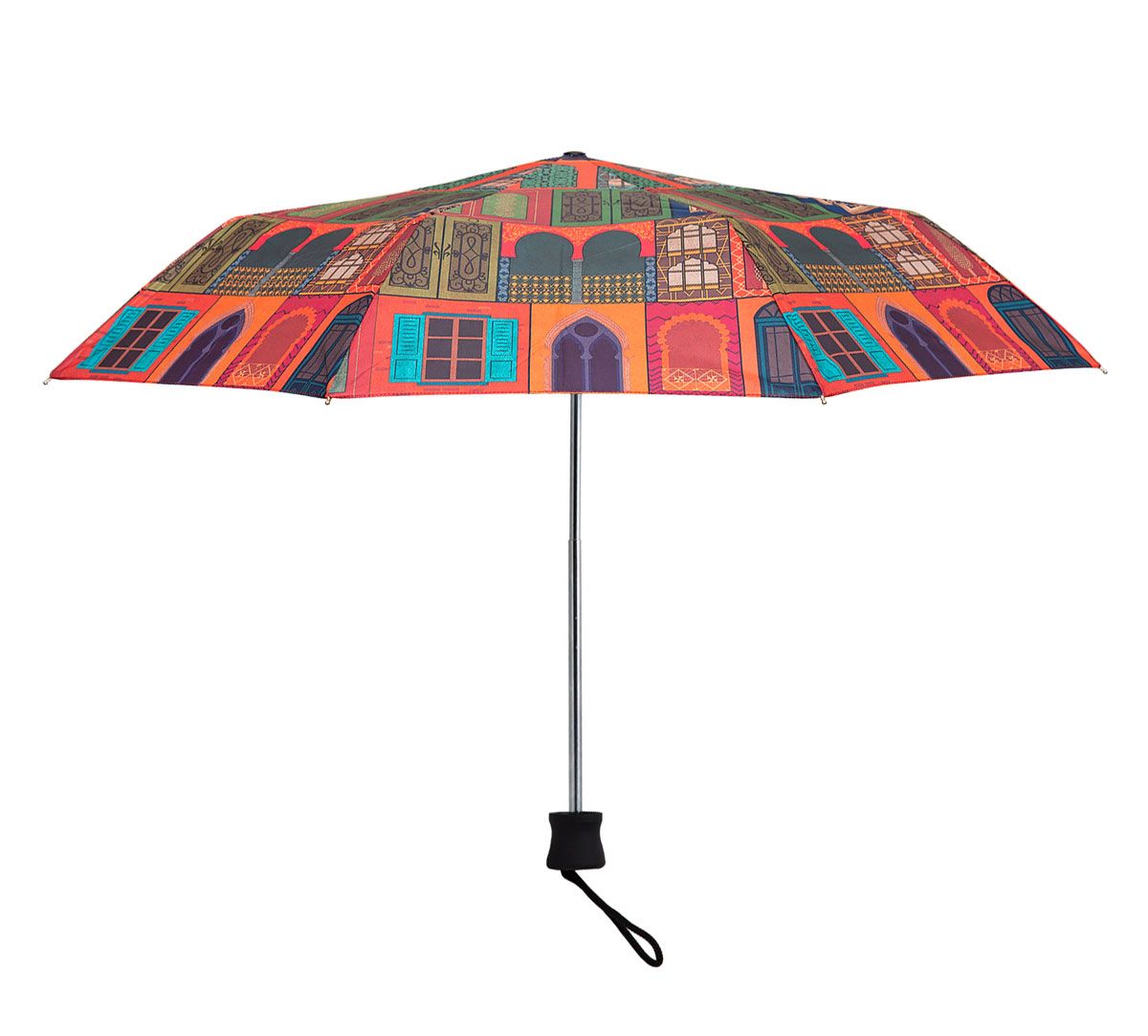 India Circus Mughal Doors Reiteration 3 Fold Umbrella