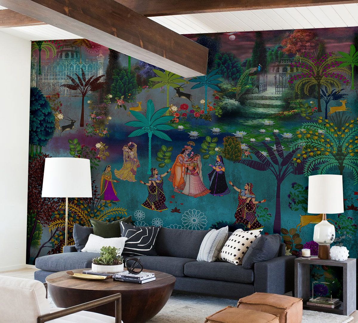 Nights of Raas Leela Wallpaper - Wallpaper for Wall - Wall Decor - Home  Decor