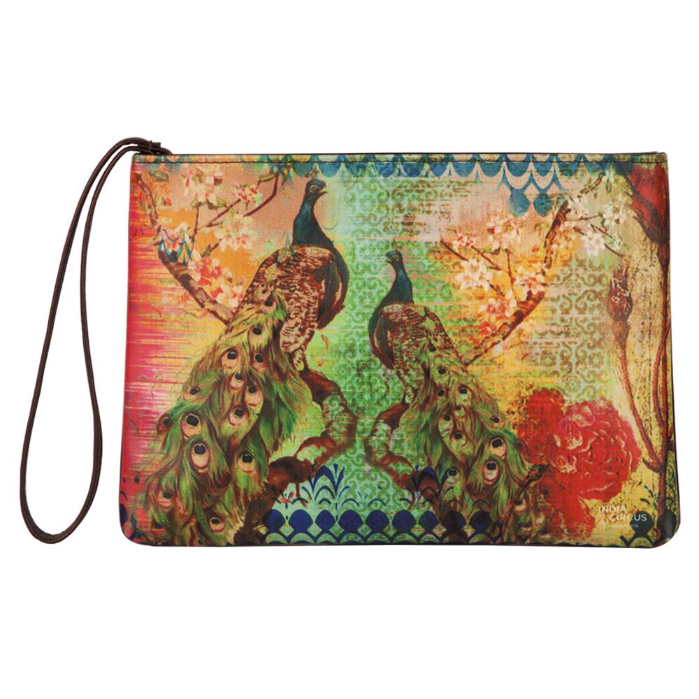 Peacock Flower Utility Pouch