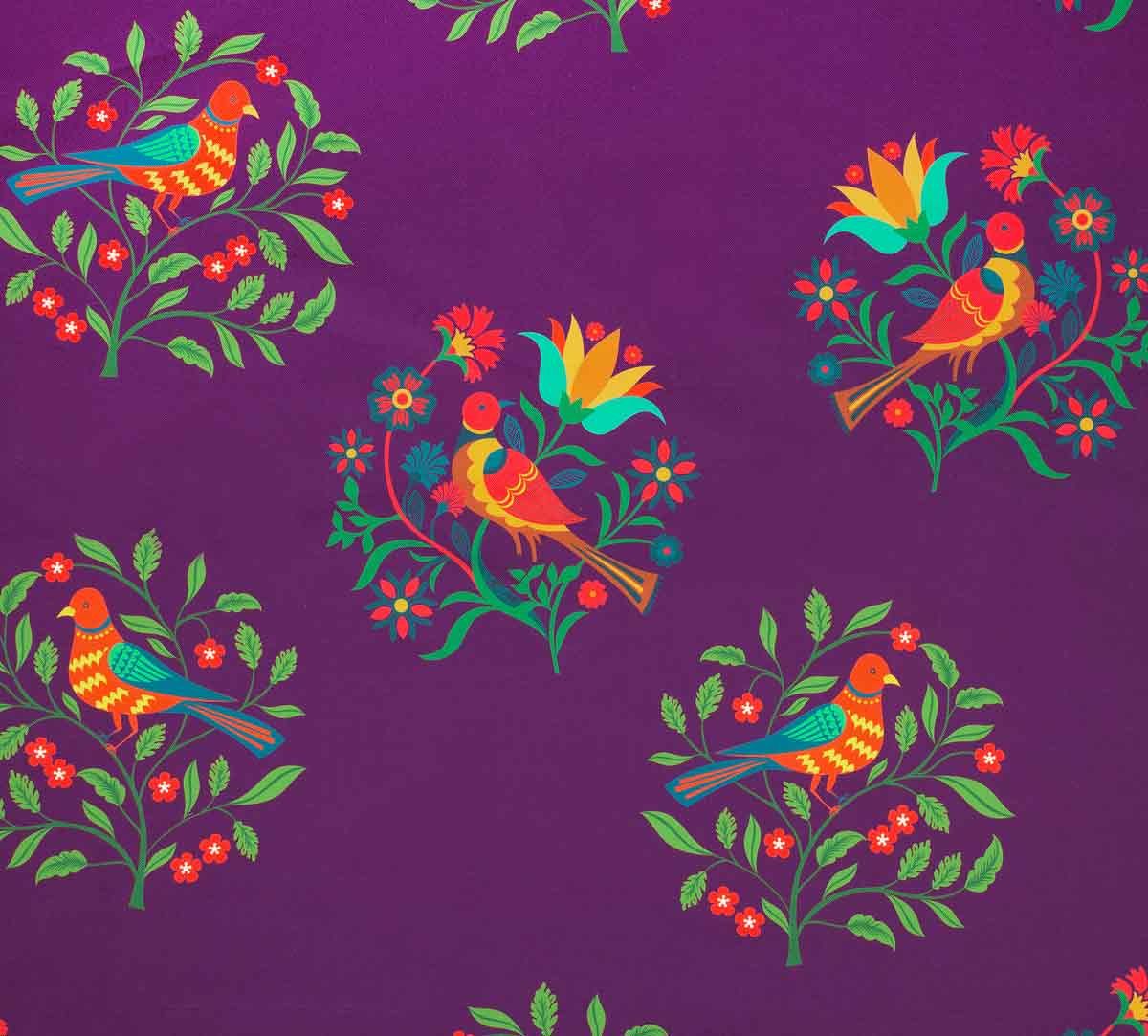India Circus by Krsnaa Mehta Psittacines Enquiry Fabric