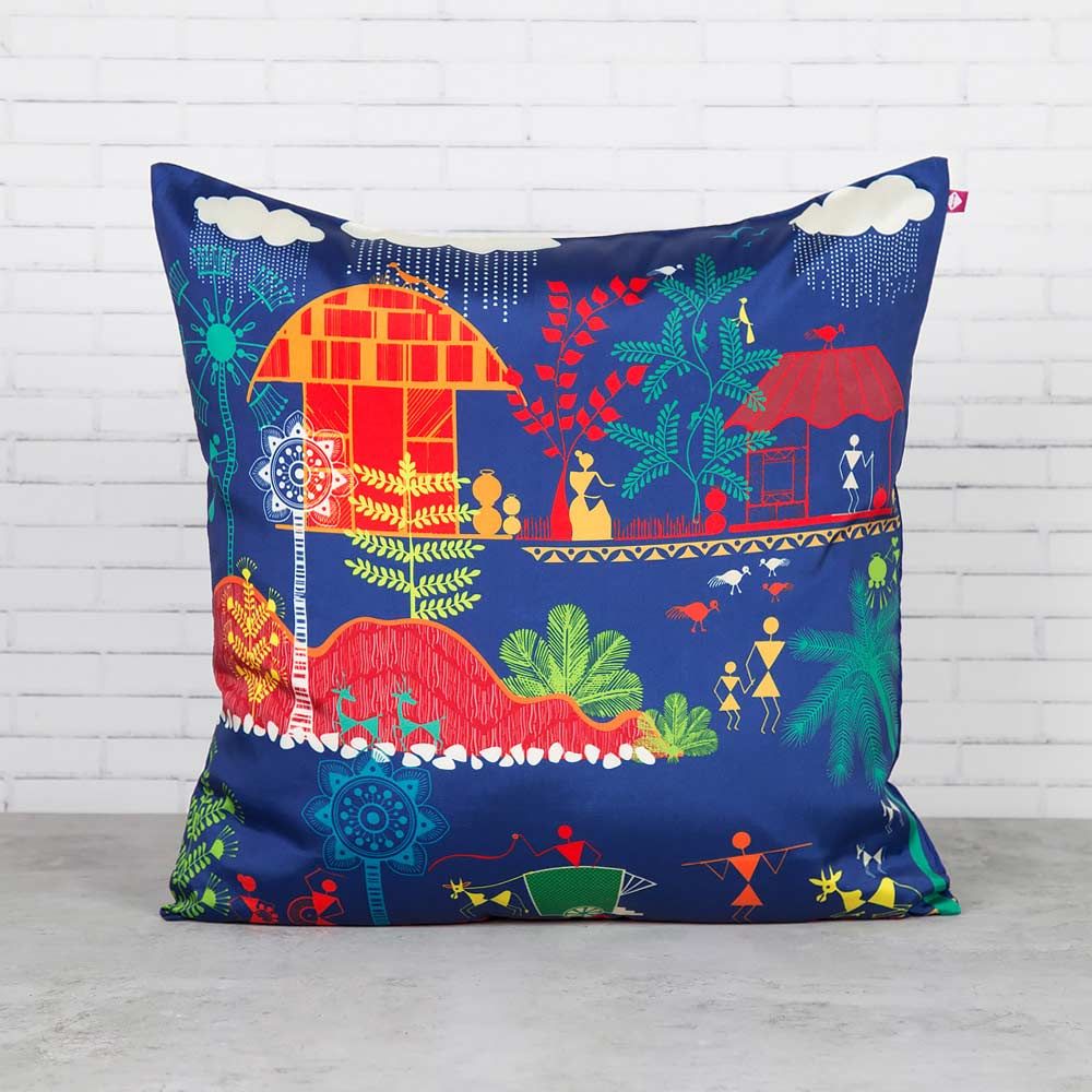 Village Reverie Blended Taf Silk Cushion Cover