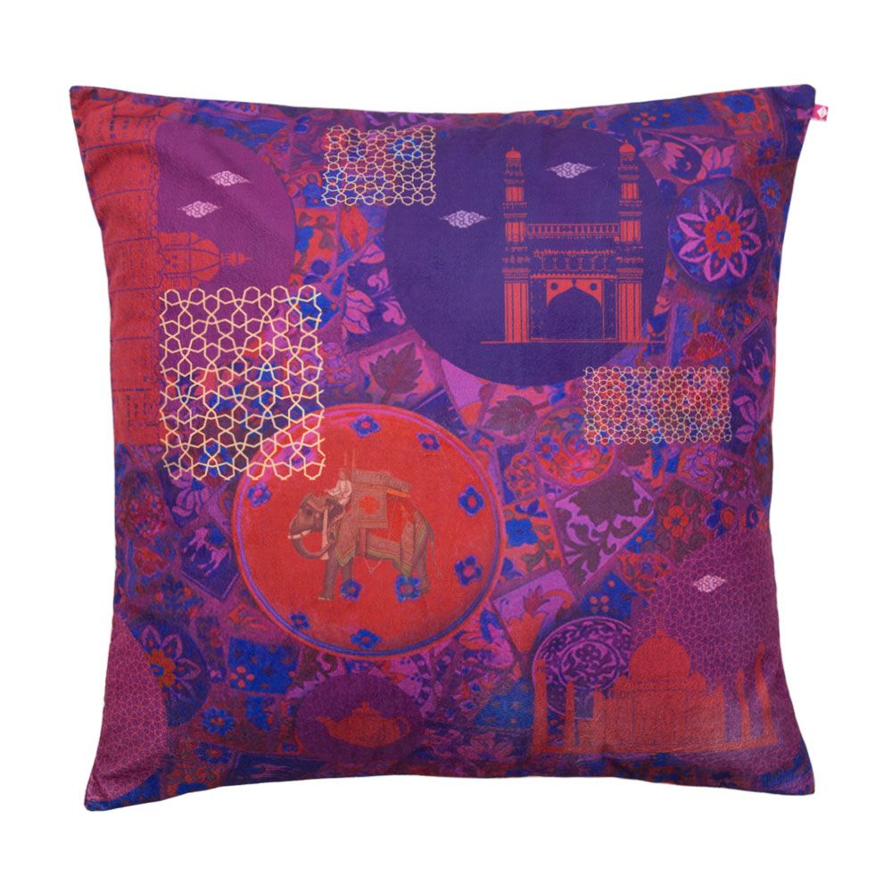 Violet Fusion Poly Velvet Floor Cushion Cover