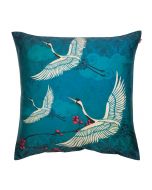 Legend of the Cranes Poly Taf Silk Cushion Cover