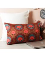 India Circus Amber Platter Symmetry 20" x 12" Blended Taf Silk Cushion Cover