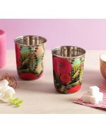 India Circus Herbs of Captivation Small Steel Tumbler Set of 2
