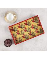 India Circus Beige Mystic Rose Kettles Rectangle Serving Tray